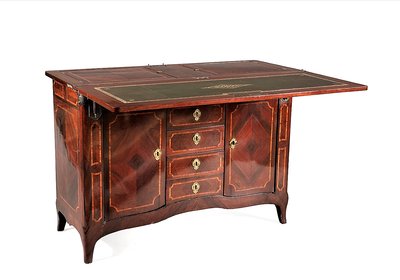 Gestempelt Jean Susse - Beau Bureau De Changeur De Milieu - Epoque Régence