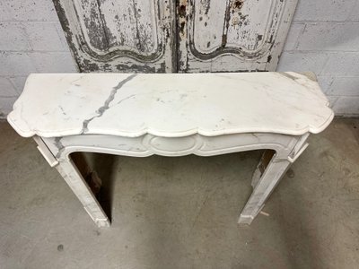 Cheminée pompadour en marbre 19e siècle 