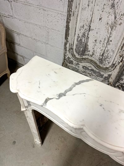 Cheminée pompadour en marbre 19e siècle 