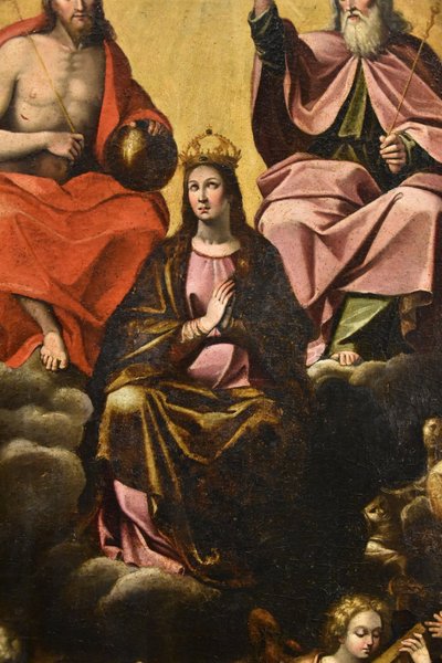 Assomption de la Vierge, la Trinité et concert d'anges, Guglielmo Caccia (1568-1625)
