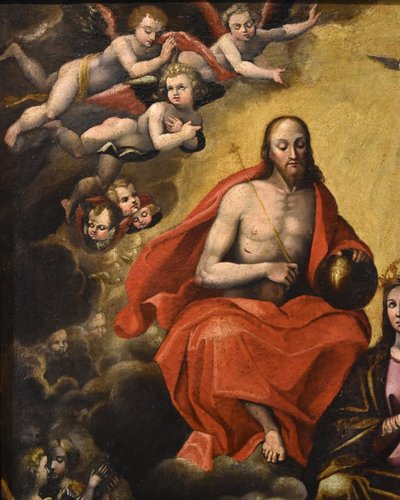 Assomption de la Vierge, la Trinité et concert d'anges, Guglielmo Caccia (1568-1625)