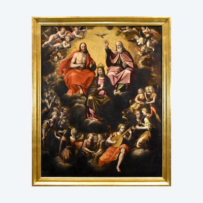 Assomption de la Vierge, la Trinité et concert d'anges, Guglielmo Caccia (1568-1625)