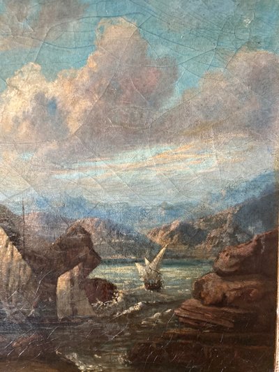 Tableau peinture à l’huile école flamande du XVIII SIÈCLE 