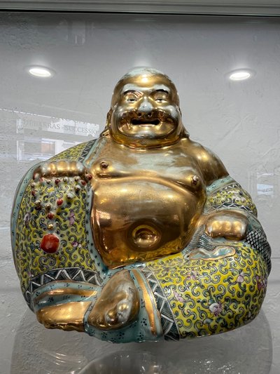 Bouddha rieur - famille rose - chine - XX ème