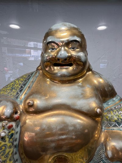 Bouddha rieur - famille rose - chine - XX ème