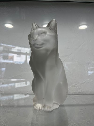 Sculpture Lalique - crystal - cat - france - XX ème