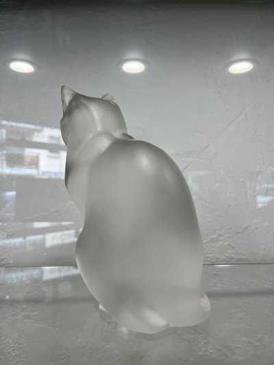 Sculpture Lalique - crystal - cat - france - XX ème