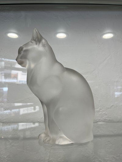 Sculpture Lalique - crystal - cat - france - XX ème