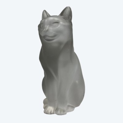 Sculpture Lalique - crystal - cat - france - XX ème