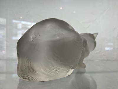 Sculpture Lalique - crystal - cat - france - XX ème