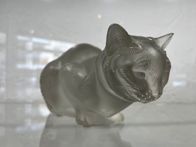 Sculpture Lalique - crystal - cat - france - XX ème