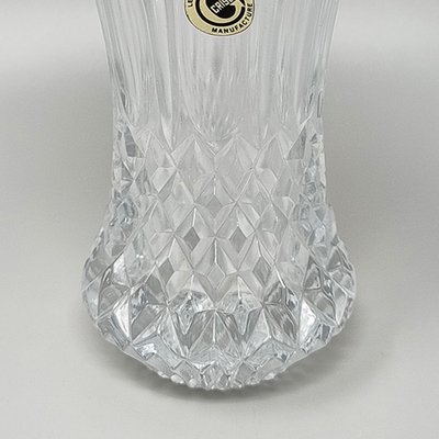 Superbe shaker à cocktail en cristal taillé des années 1960, décoré de coraux rouges. Fabriqué en Italie.