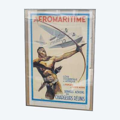 POSTER AEROMARITTIMO sotto plexiglass