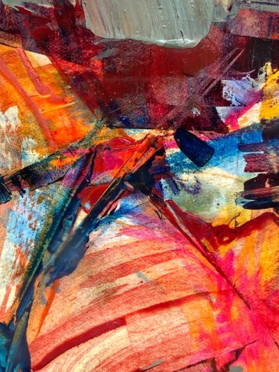 ÖL GOUACHE ABSTRAKTE KOMPOSITION VON JACQUES BUCHHOLZ AUF PAPIER 1962