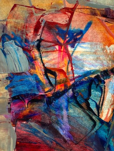 ÖL GOUACHE ABSTRAKTE KOMPOSITION VON JACQUES BUCHHOLZ AUF PAPIER 1962