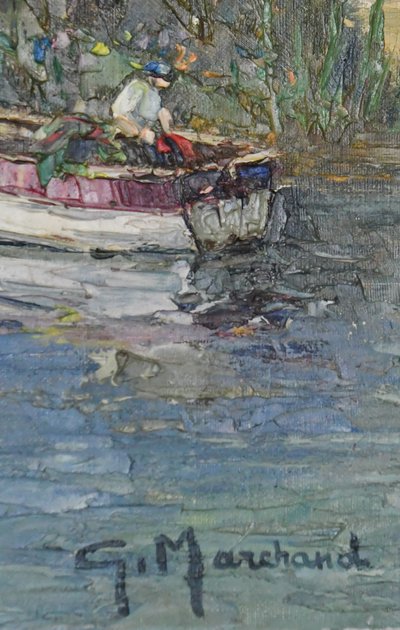 Georges MARCHAND (20. Jahrhundert) Öl auf Leinwand „Mediterrane Landschaft“