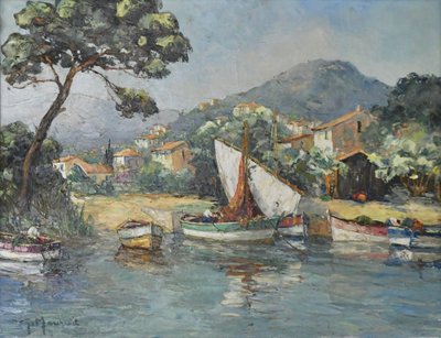 Georges MARCHAND (20. Jahrhundert) Öl auf Leinwand „Mediterrane Landschaft“