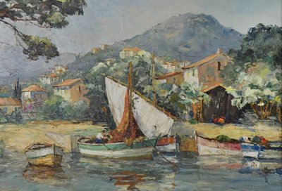 Georges MARCHAND (20. Jahrhundert) Öl auf Leinwand „Mediterrane Landschaft“