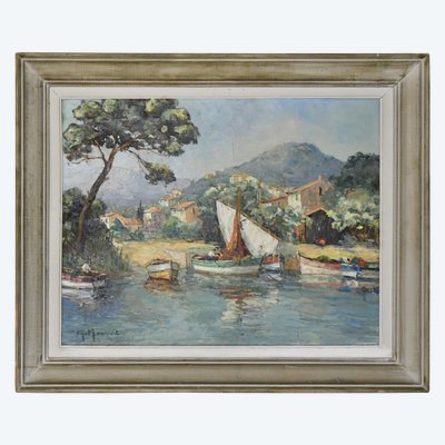 Georges MARCHAND (20. Jahrhundert) Öl auf Leinwand „Mediterrane Landschaft“