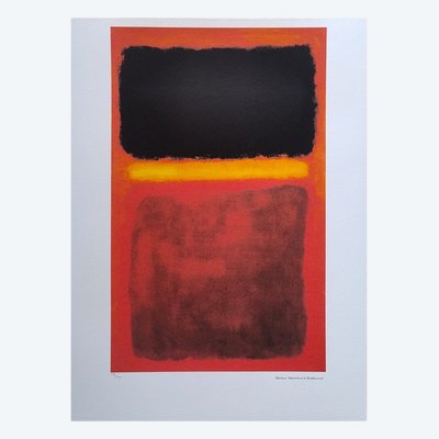 Superbe lithographie en édition limitée de Mark Rothko des années 1980