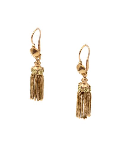 Orecchini lunghi con nappe in oro 18k, orecchini pendenti, frange, nappe