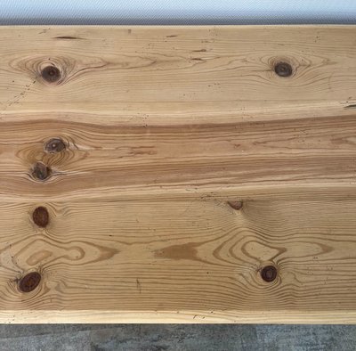 Raw pine draper table