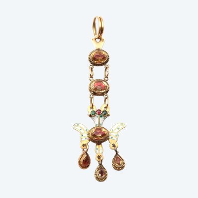 Antique Holy Spirit from Aurillac in 18k gold, Antique regional Saint-Esprit d'Aurillac pendant