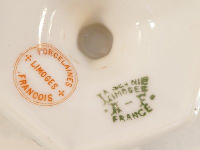 Service a café TÊTE a TÊTE en porcelaine de LIMOGES d’époque ART DE DECO