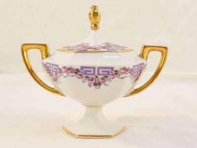 Service a café TÊTE a TÊTE en porcelaine de LIMOGES d’époque ART DE DECO