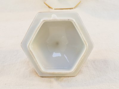 Service a café TÊTE a TÊTE en porcelaine de LIMOGES d’époque ART DE DECO