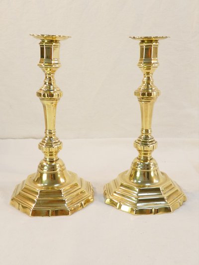 Coppia di candelieri in bronzo LUIGI XIV