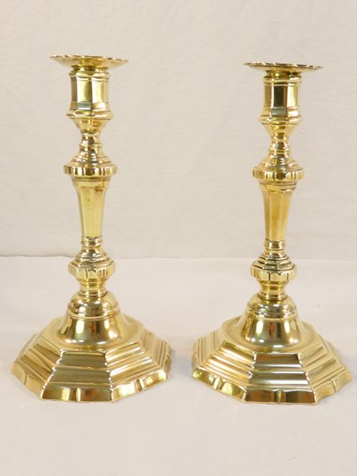 Coppia di candelieri in bronzo LUIGI XIV