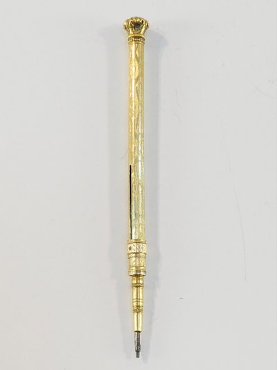 19th century silver vermeil mechanical pencil or pencil