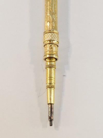 19th century silver vermeil mechanical pencil or pencil