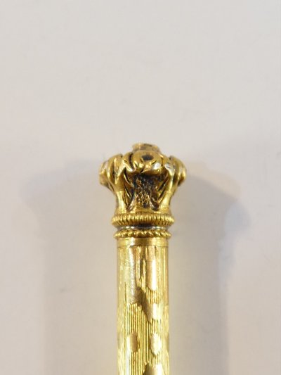 19th century silver vermeil mechanical pencil or pencil