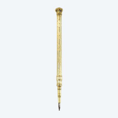 19th century silver vermeil mechanical pencil or pencil
