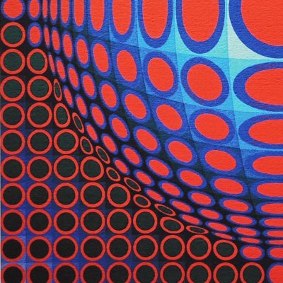 Wunderschöne Op-Art-Lithografie von Victor Vasarely aus den 1970er Jahren in limitierter Auflage
