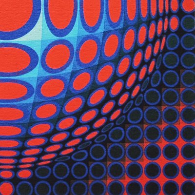 Wunderschöne Op-Art-Lithografie von Victor Vasarely aus den 1970er Jahren in limitierter Auflage