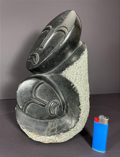 Zimbabwe, Shona Art, Contemporary serpentine sculpture dating from the 1980s.