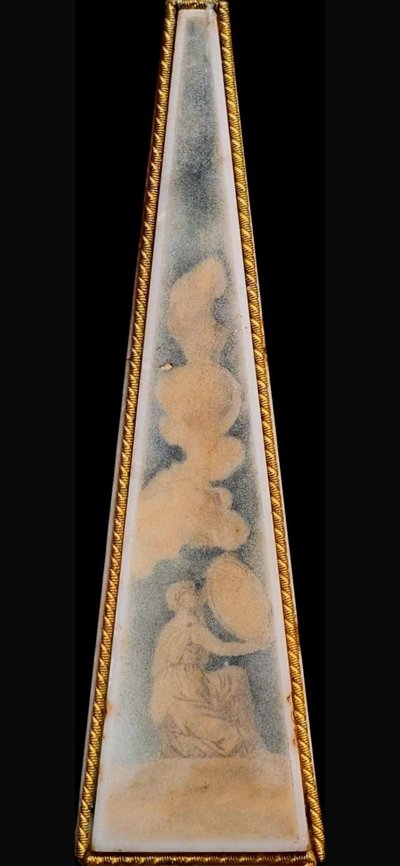 Louis XVI obelisk clock signed Bourdier.