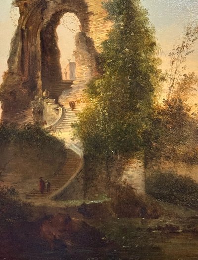 Architektonische Laune mit antiken Ruinen - Italien 18. Jahrhundert
