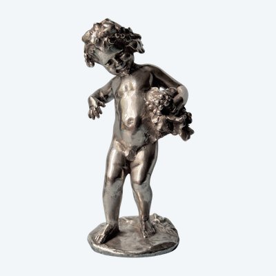 Artdeco silver-plated bronze "Bacchus child" MALRIC (Susse Frères)