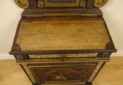 Oratorio, leggio in legno policromo, famiglia Motte-Picquet, Bretagna, XVIII secolo