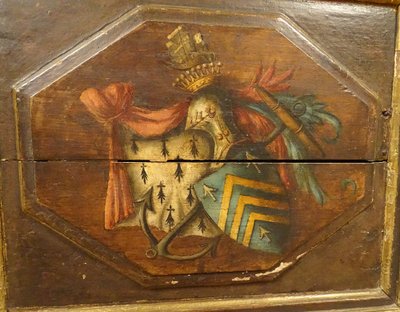 Oratorio, leggio in legno policromo, famiglia Motte-Picquet, Bretagna, XVIII secolo