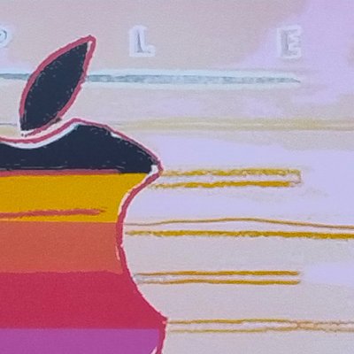 1980s Gorgeous Andy Warhol "Apple Macintosh" Limited Edition Lithograph