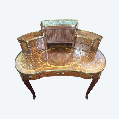 Schreibtisch im Louis XVI-Stil aus den Werkstätten von L. Bettenfeld, Paris