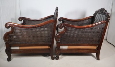 Paar englische Bergères im George-V-Stil um 1910