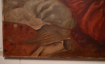 Tableau dans le goût du XVIIIème siècle représentant les Arts