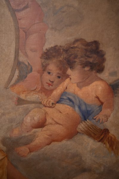 Tableau dans le goût du XVIIIème siècle représentant les Arts