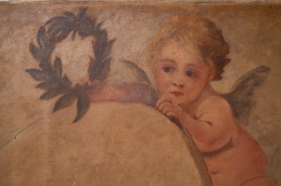 Tableau dans le goût du XVIIIème siècle représentant les Arts